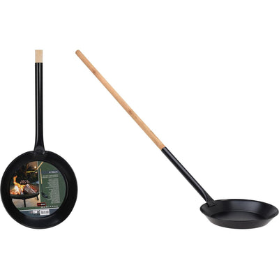 Poêle d'ambiance ø25cm avec manche en bois 96cm