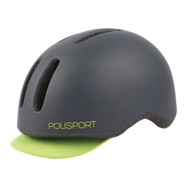 Casque Polisport Commuter gris mat jaune fluo M 54-58cm
