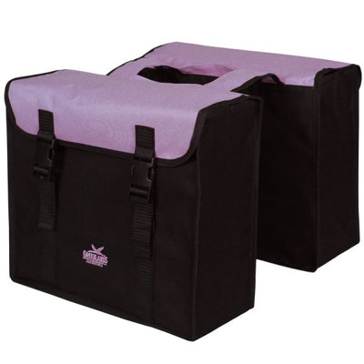 Greenlands Double bag, noir-violet. taille 38x34x13cm. capacité 35L