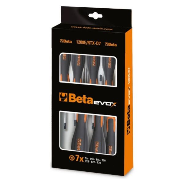 Ensemble Beta 7 pièces de tournevis pour les vis avec profil Torx® résistant à la stimulation<br>
