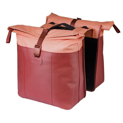 Sacoche de vélo double Basil vive mik 28-35l 14 x 30 x 38 cm - rose bordeaux