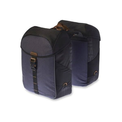 Basil Miles Sacoche double pour vélo, étanche, système Universal Bridge, 34L, noir anthracite