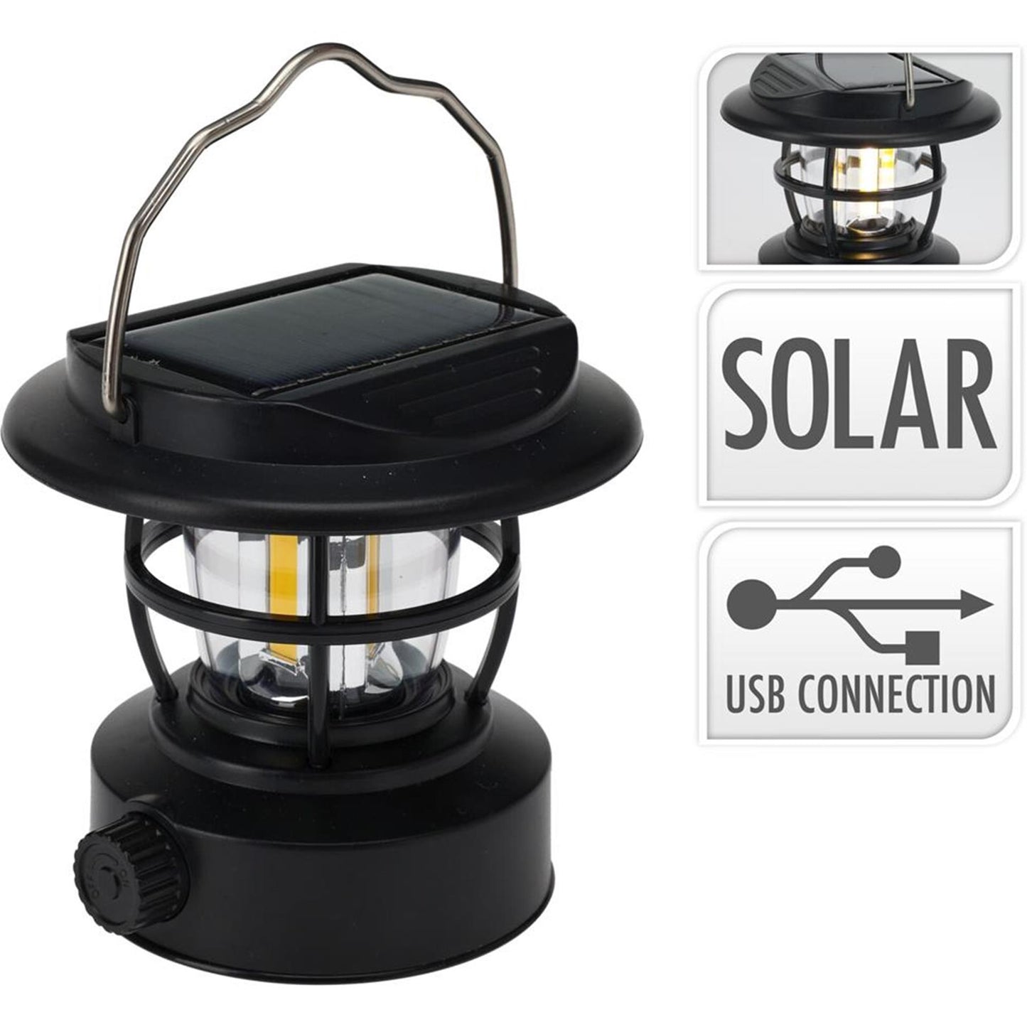 Lampe de camping Redcliffs solaire rechargeable USB
