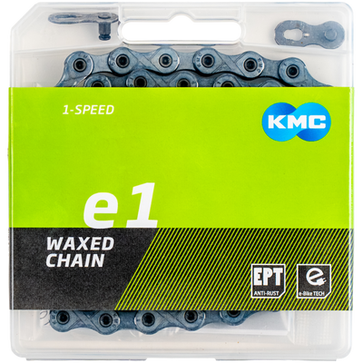 Chaîne Kmc e1 ept 110l mono vitesse argent ciré
