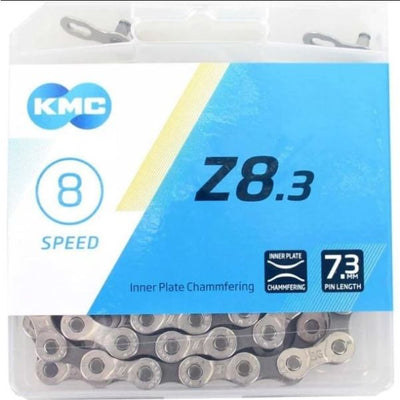 BZ08NG114 KMC Chaîne de vélo 6 7 8 vitesses Gris argenté