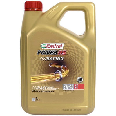Castrol Oil Power RS ​​Racing 4T 5W-40 Bouteille de 4 litres