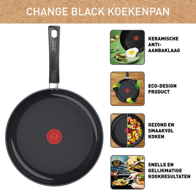 Tefal C47602 Changer la poêle en céramique noire 20 cm noir