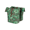 Basil Ever-Green sacoche double pour vélo, PET recyclé, fermeture pliante résistante à l'eau, cuir végétal, 28-32L, vert thym