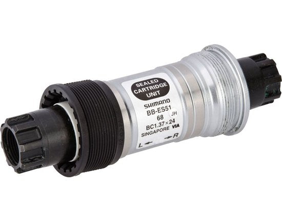 Boîtier de pédalier BB-ES30 acier 68E - 121 Octalink BSA argenté noir