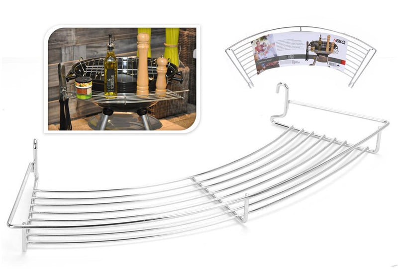 Étagère à épices pour barbecue BBQ chromée