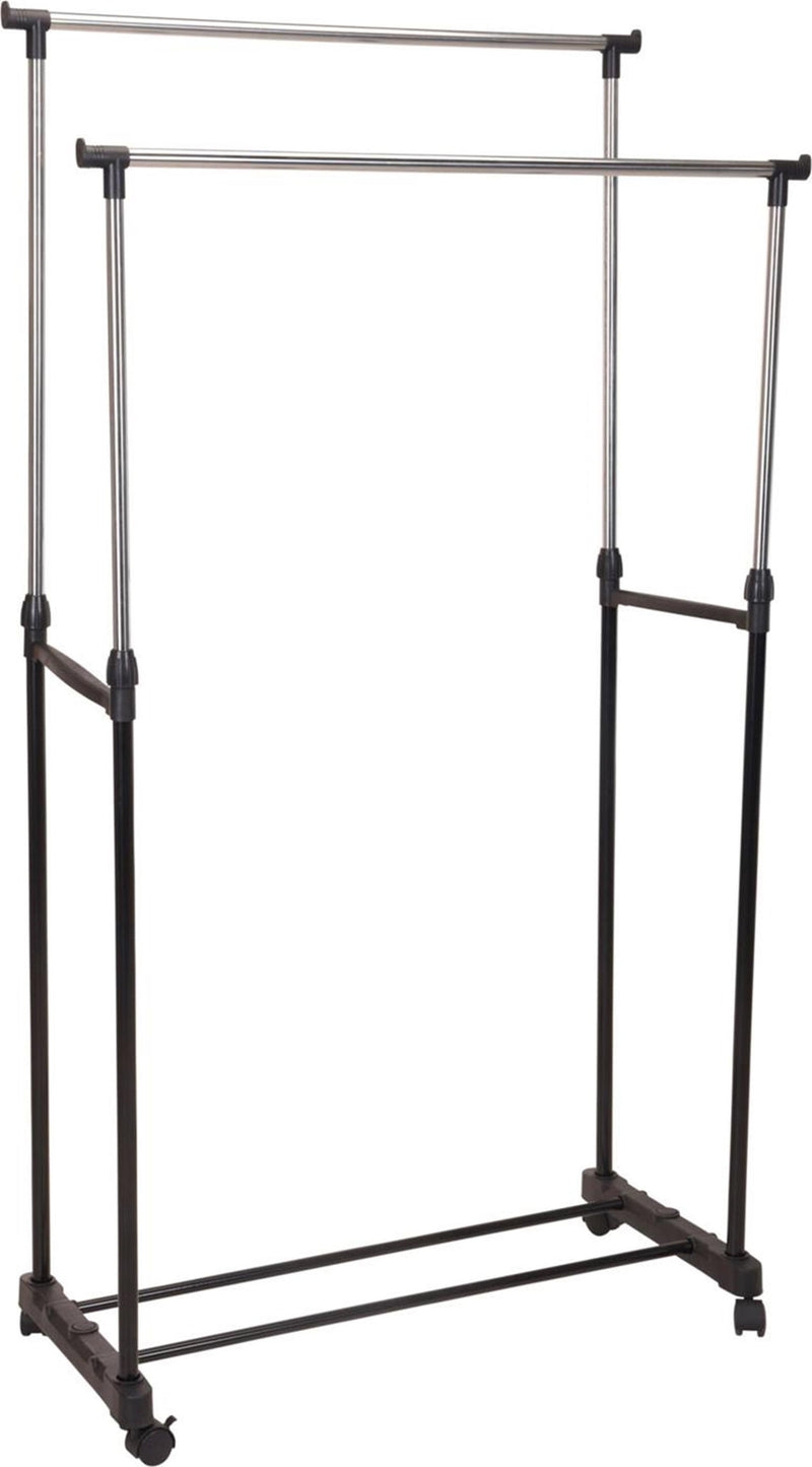 Solutions de stockage Solutions de stockage Rack de vêtements avec roues doubles 80x42x (90-160) cm
