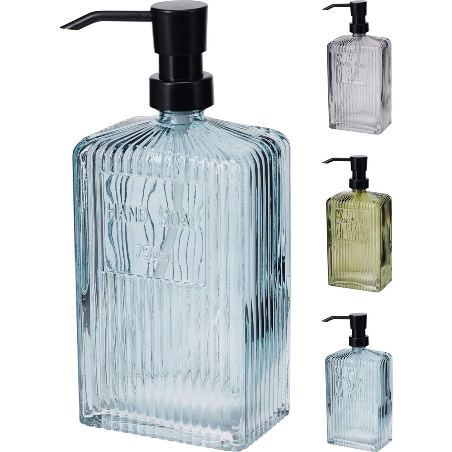 Distributeur de savon pour solutions de salle de bain 750ml, 3 couleurs