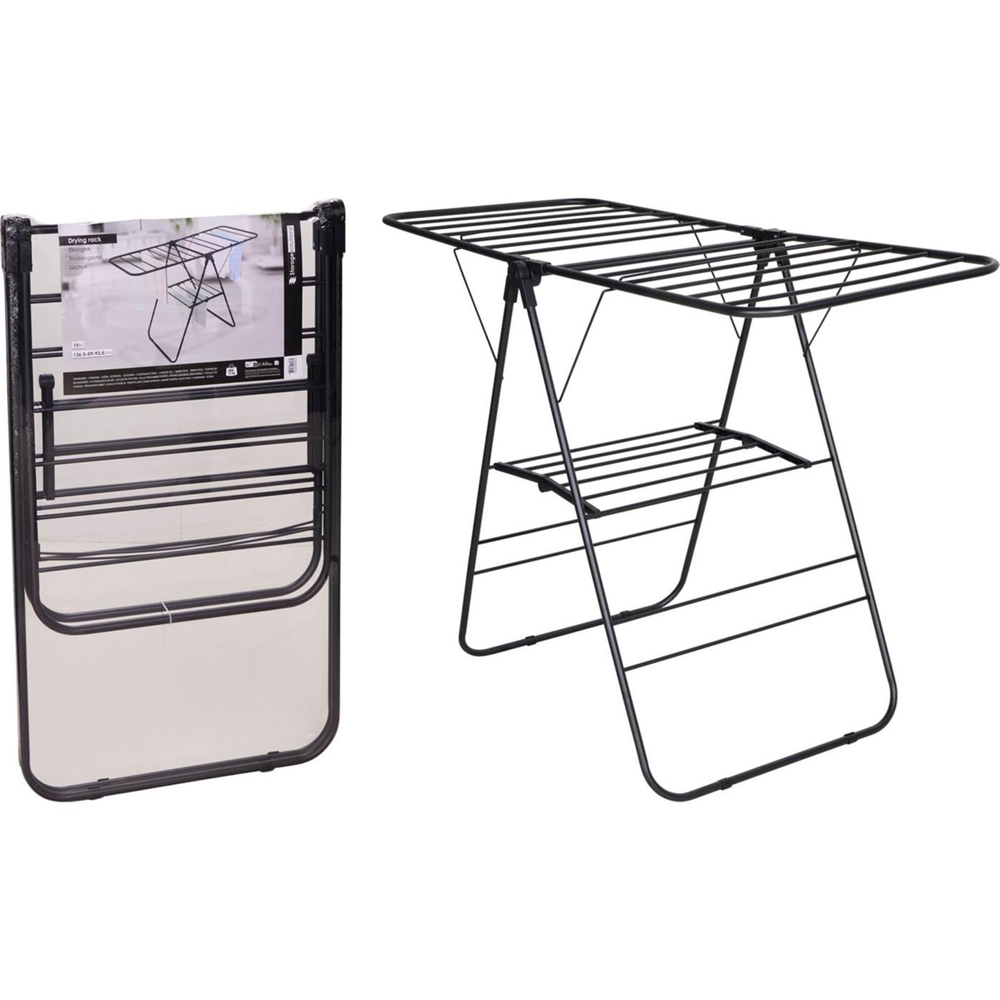 Solutions de rangement étendoir modèle T métal noir