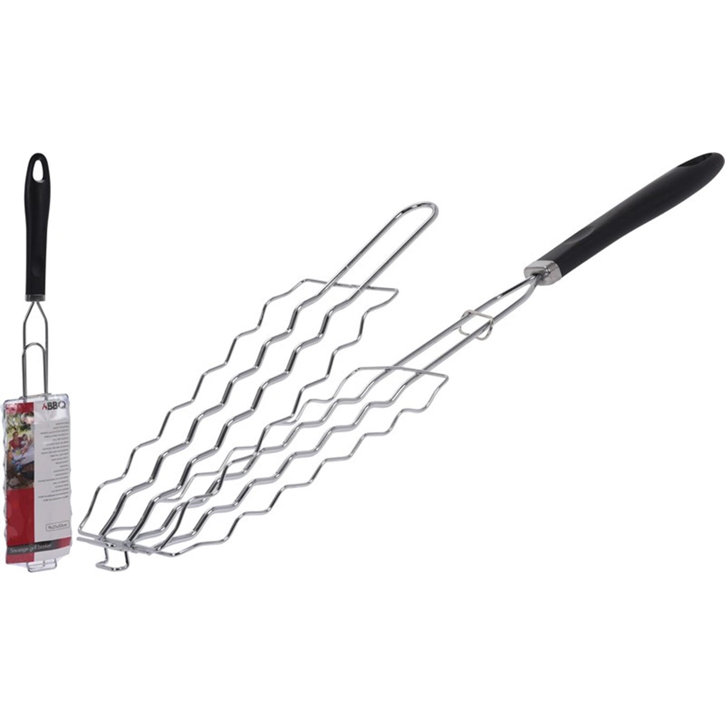 BBQ sausages grill chrome black babecue