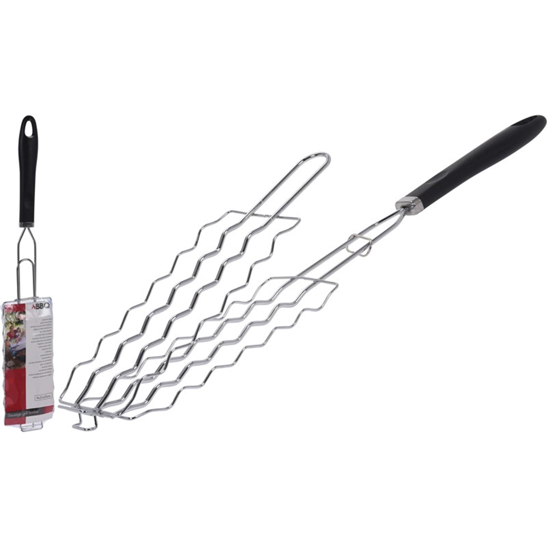 BBQ sausages grill chrome black babecue
