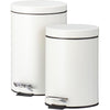 Poubelle à pédale lot de 2 pièces 3l-12l crème