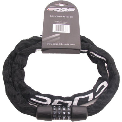 Antivol chaîne avec code Edge Web Racer 90cm - noir