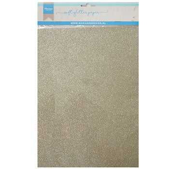 Marianne design • papier pailleté a4 5pcs platine
