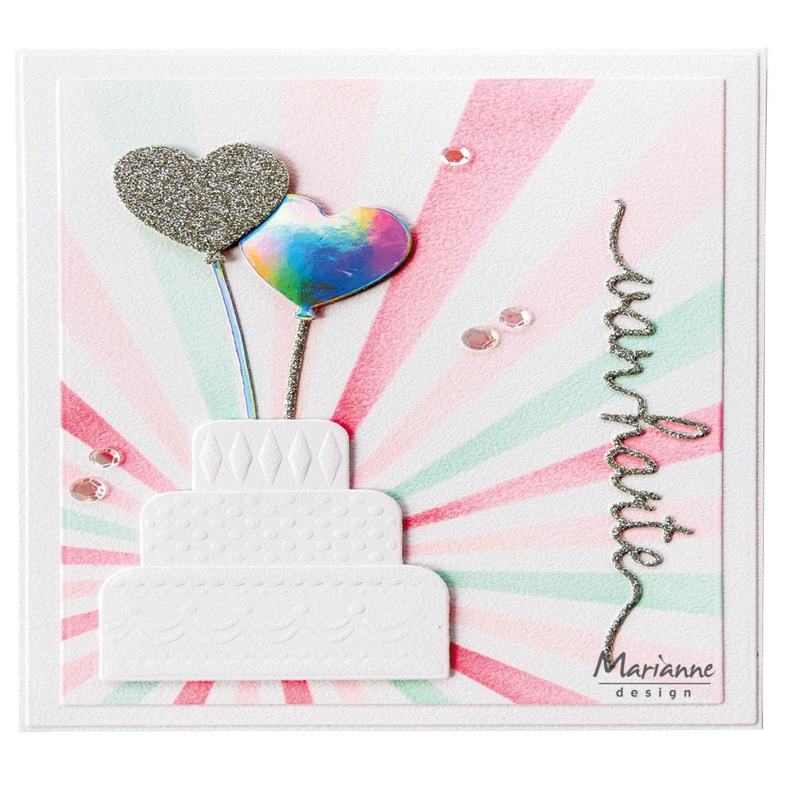 Marianne design • strass rose clair