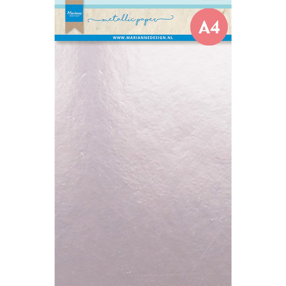 Marianne design • décorations papier métallisé a4 rose clair