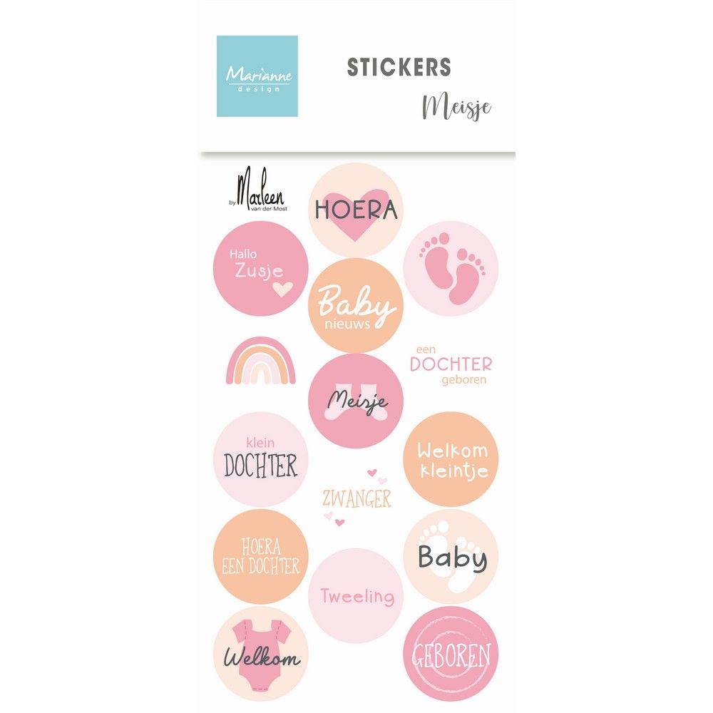 Marianne design • autocollants fille 15 pièces