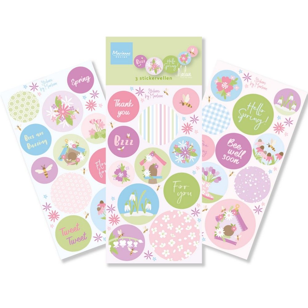 Marianne design • autocollants bonjour printemps par marleen