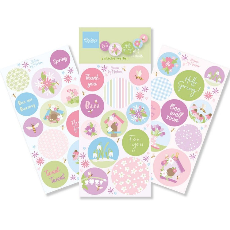 Marianne design • autocollants bonjour printemps par marleen