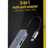 Cableexpert Adaptateur multiple USB-C 3-en-1 Station d'accueil USB-C 3 voies - 9530503