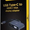 Cableexpert Câble adaptateur USB-C vers HDMI + VGA 15cm - 9530408