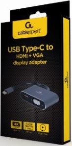 Cableexpert Câble adaptateur USB-C vers HDMI + VGA 15cm - 9530408
