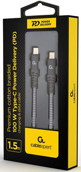Cableexpert USB-C - Câble de charge USB-C 1,5m argent - max 100w - 9530166 - afbeelding 2