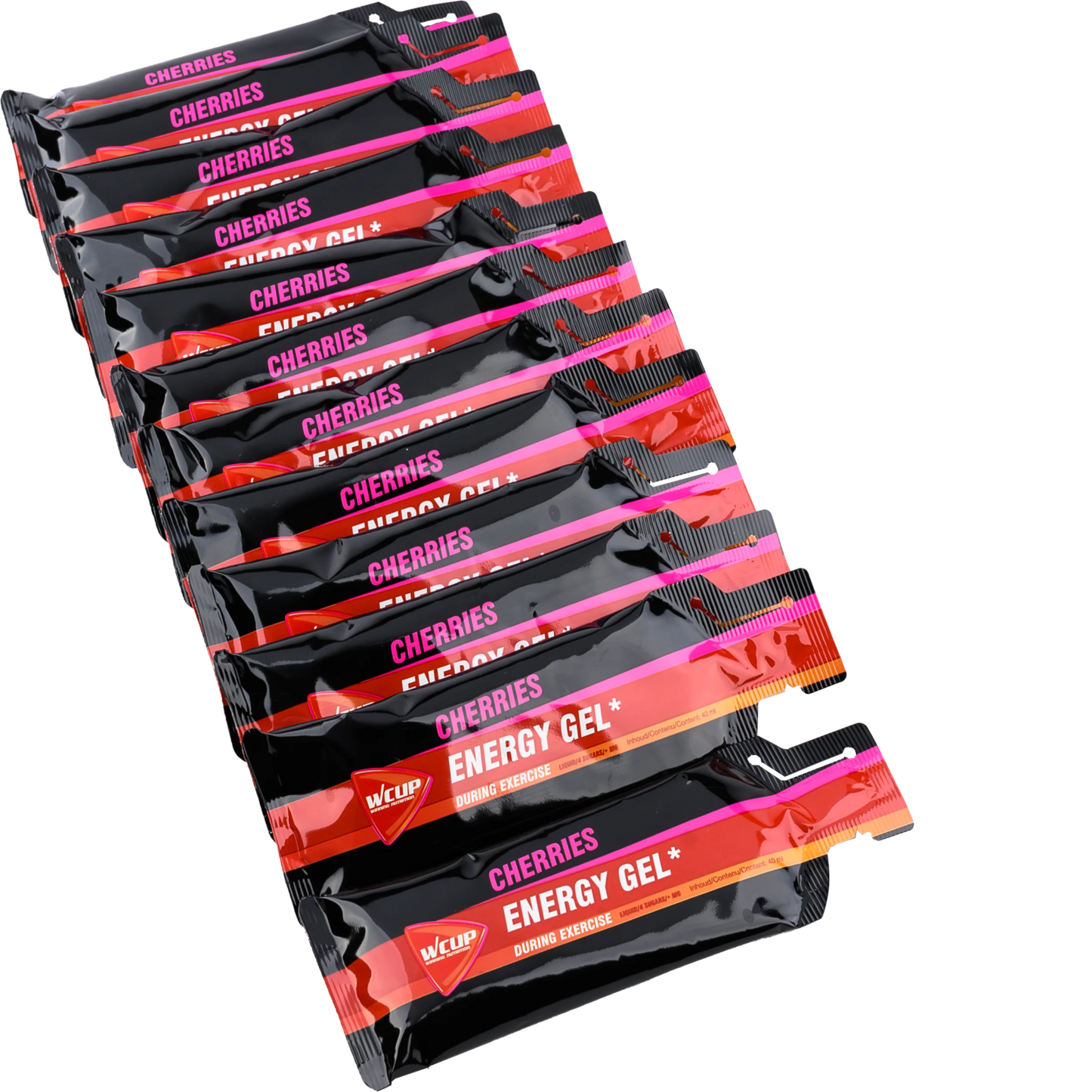 Wcup - gel énergétique cerise 40ml 12 pièces