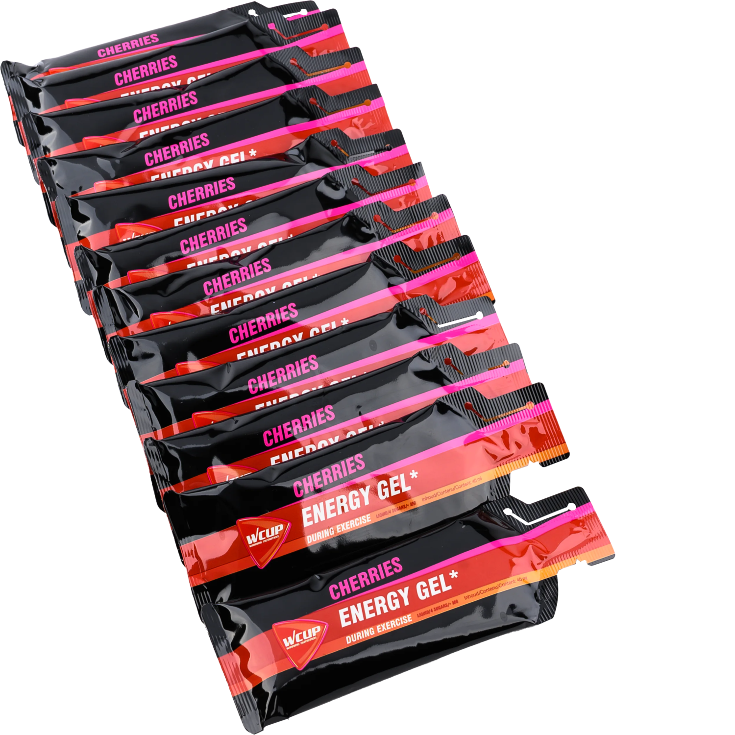 Wcup - gel énergétique cerise 40ml 12 pièces