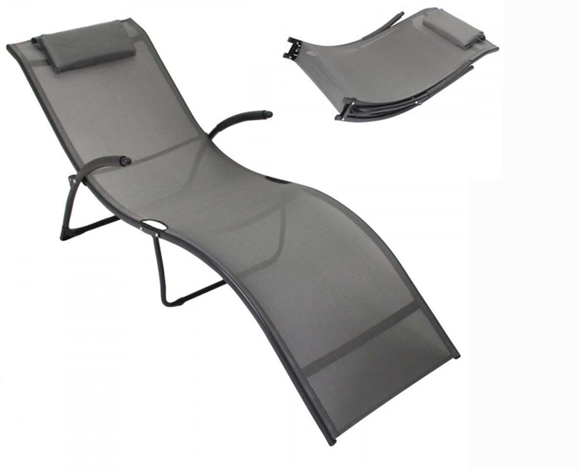 Sens calypso chaise longue pliante métal textile