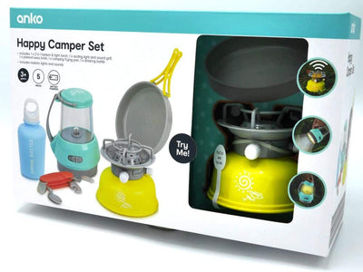 Ensemble de camping HappyGo Happy avec brûleur à gaz jouet.