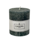 Candra bougie pilier rustique vert foncé 80 68mm