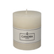 Candra bougie pilier rustique ivoire 80 68mm