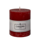 Candra bougie pilier rustique Noël rouge 80 68mm