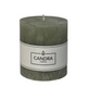 Candra bougie pilier rustique vert sauge 80 68mm