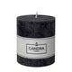 Candra bougie pilier rustique noir 80 68mm