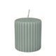 Bougie pilier Candra nervurée vert menthe 80 68mm