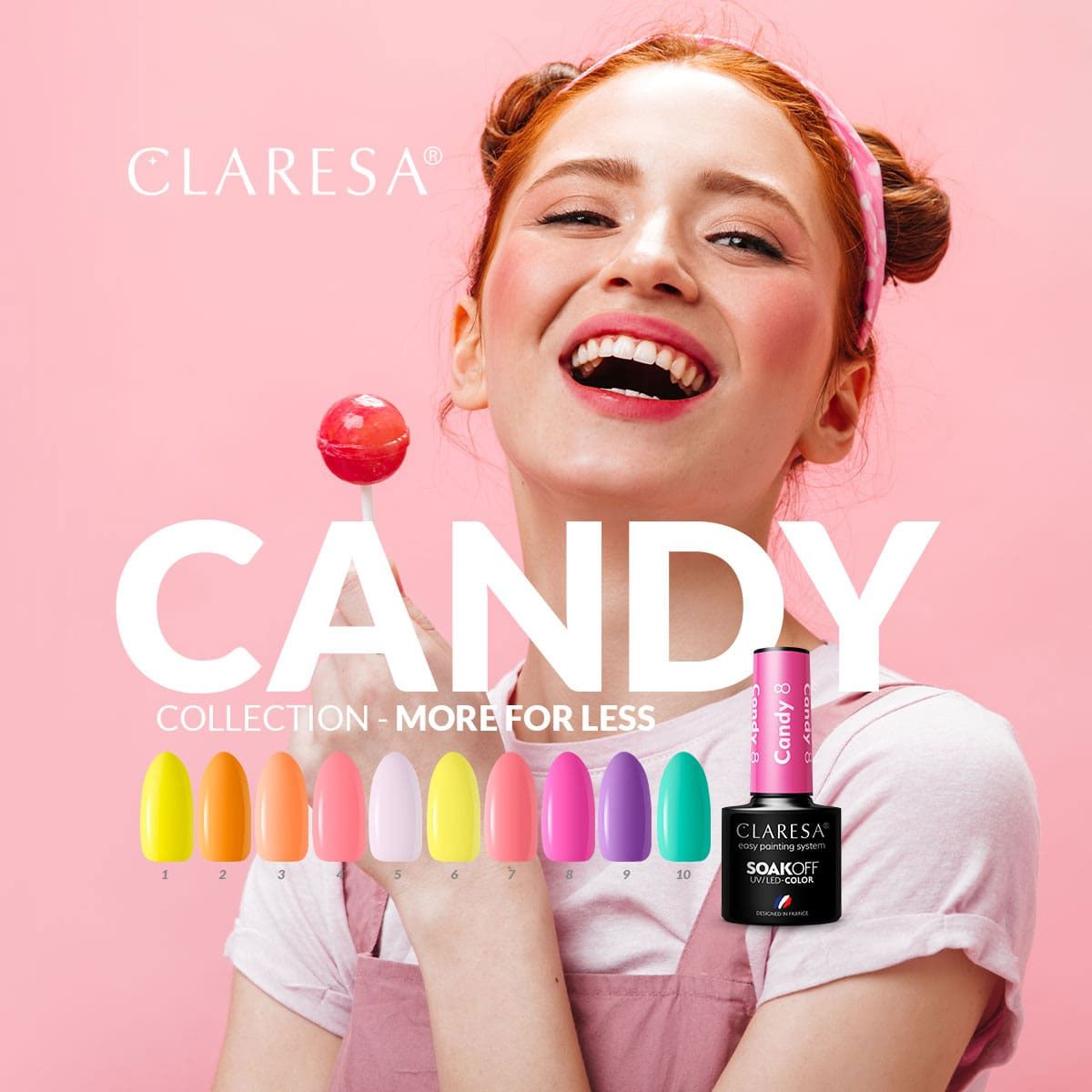 Claresa Claresa UV a conduit Gellak 5ml Candy 8