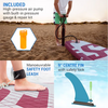 Abi capital sports sup board lanikai cruiser 10'8 rayures bleues