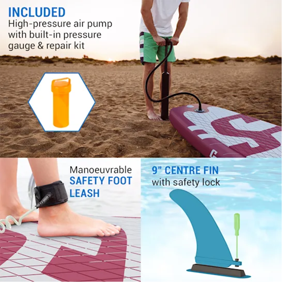Abi capital sports sup board lanikai cruiser 10'8 rayures bleues