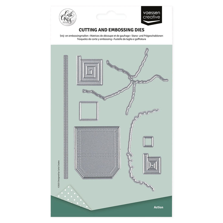Vaessen creative • matrices de découpe et de gaufrage action 8 pcs.