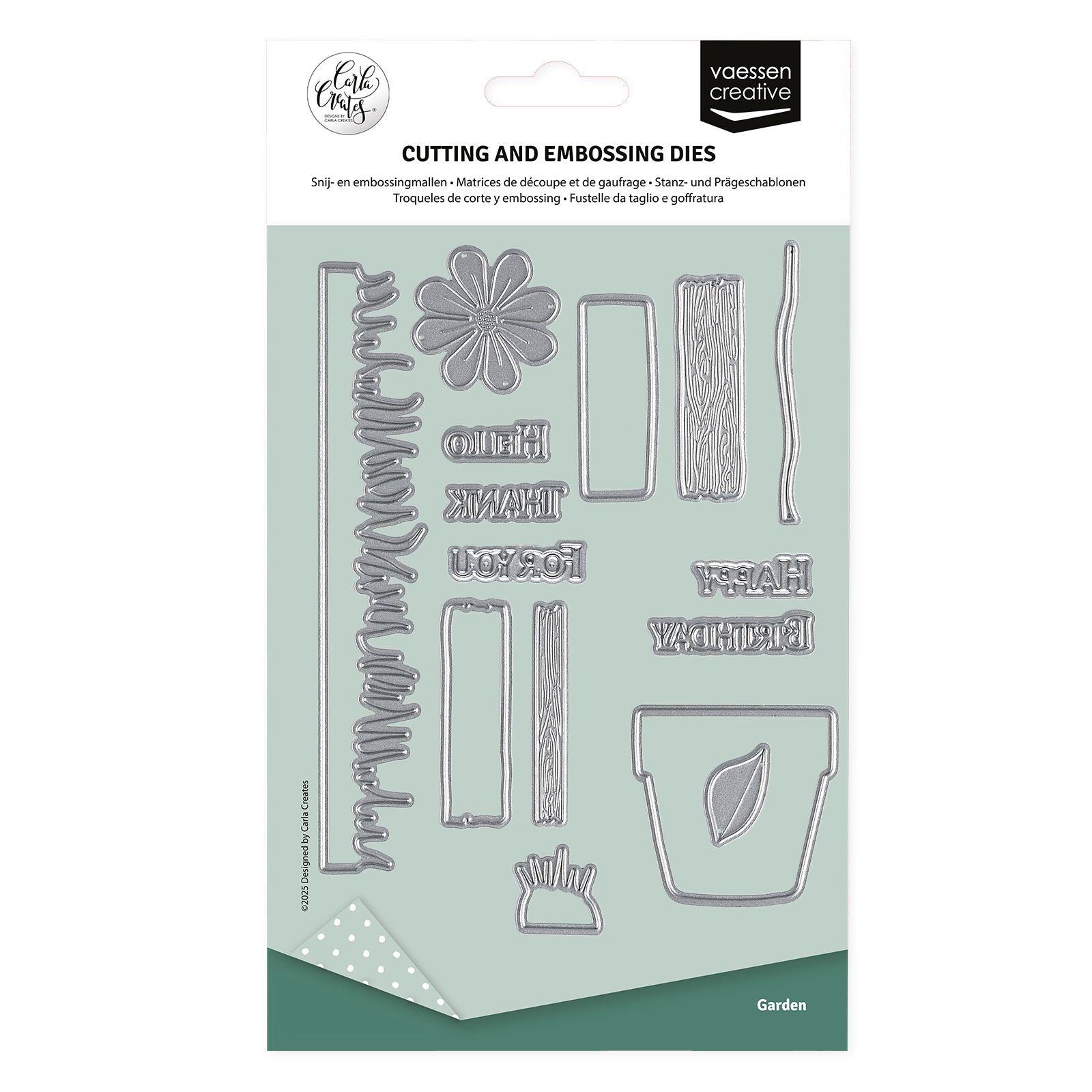 Vaessen creative • matrices de découpe et de gaufrage jardin 15 pcs.