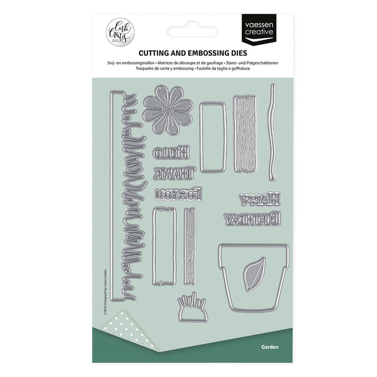Vaessen creative • matrices de découpe et de gaufrage jardin 15 pcs.