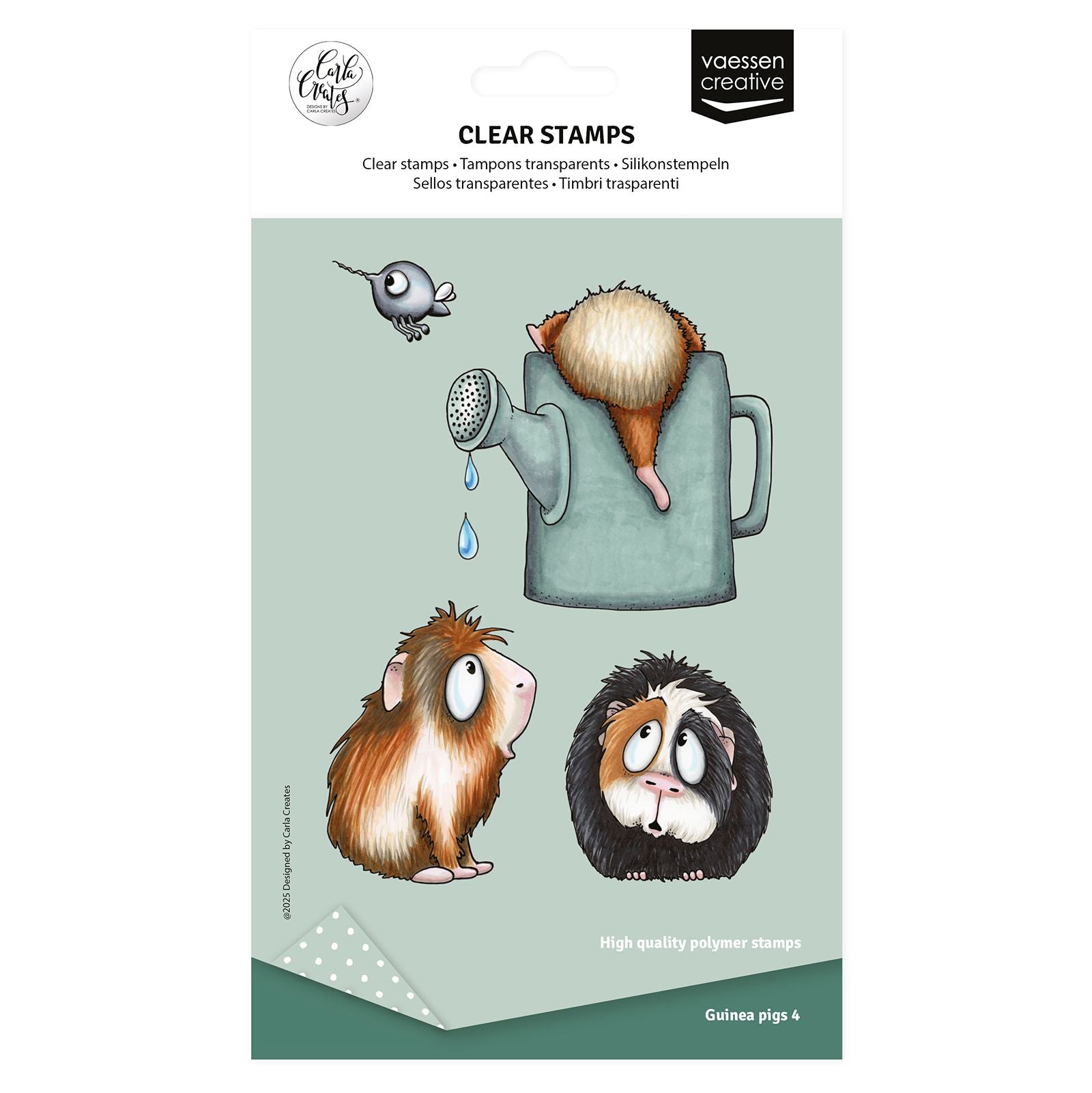 Vaessen creative • tampons transparents cochons d'Inde 4 7pcs.