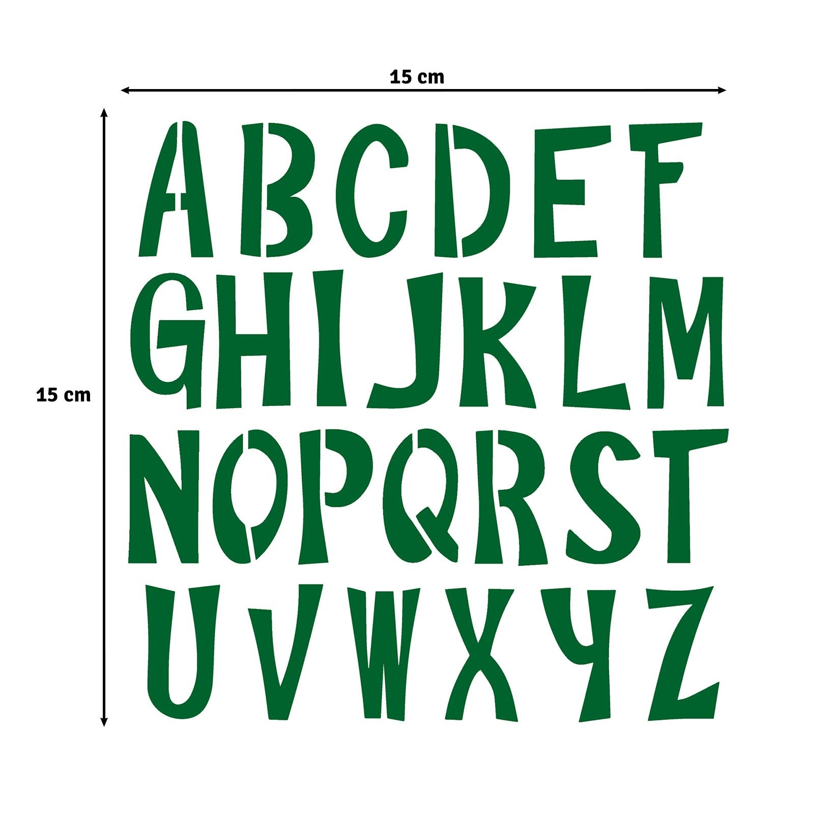 Vaessen creative • pochoir alphabet lettres majuscules 15x15cm