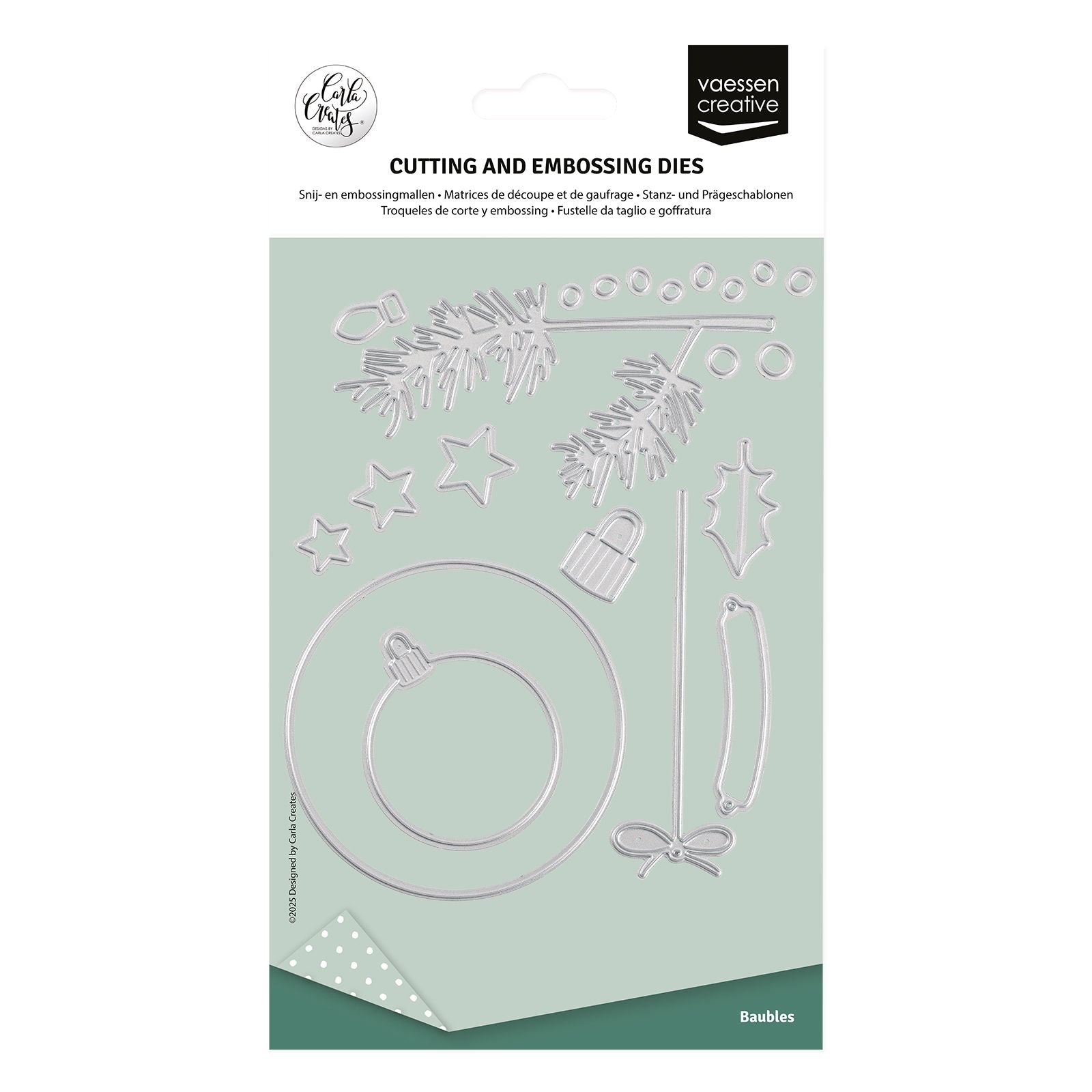 Vaessen creative • matrices de découpe et de gaufrage Décorations de Noël 15 pcs.